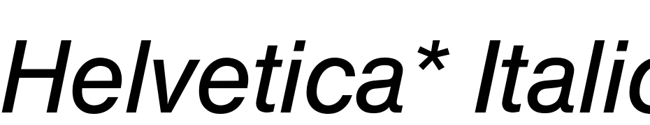 Helvetica* Italic Font Download Free